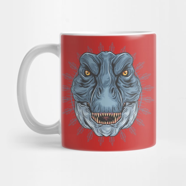 T Rex Head Mandala by Mako Design 